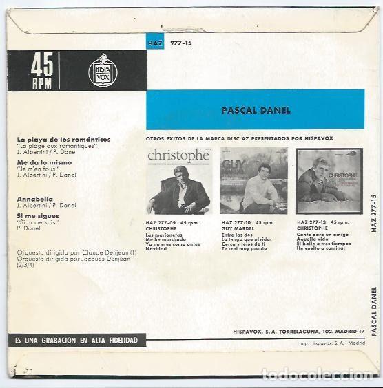 Discos de vinilo: Pascal Danel &ndash; La Playa De Los Rom&aacute;nticos (Vinyl, DiscAz HAZ 277-15) - Foto 2