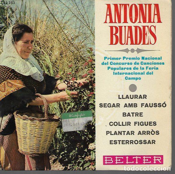 Disques de vinyle: Antonia Buades &ndash; Primer Premio Nacional Del Concurso De Canciones Populares De La Feria...