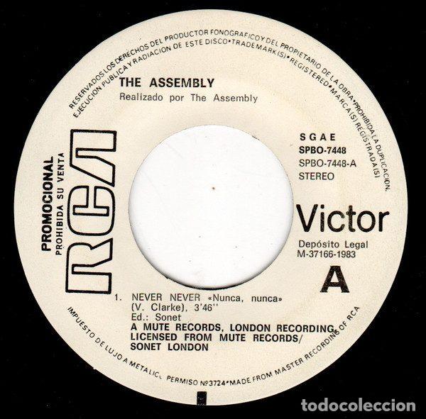 Discos de vinilo: The Assembly &ndash; Never Never = Nunca, Nunca (Vinyl, RCA Victor SPBO-7448)