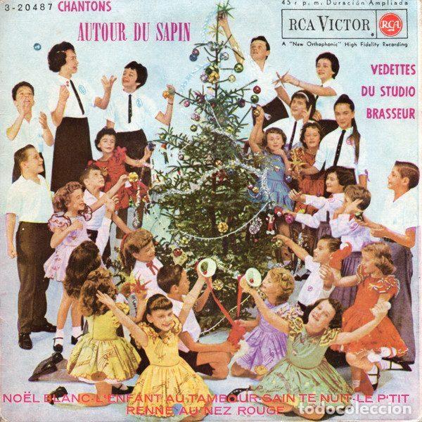 Discos de vinilo: Vedettes Du Studio Brasseur &ndash; Chantons Autour Du Sapin (Vinyl, RCA Victor 3-20487)