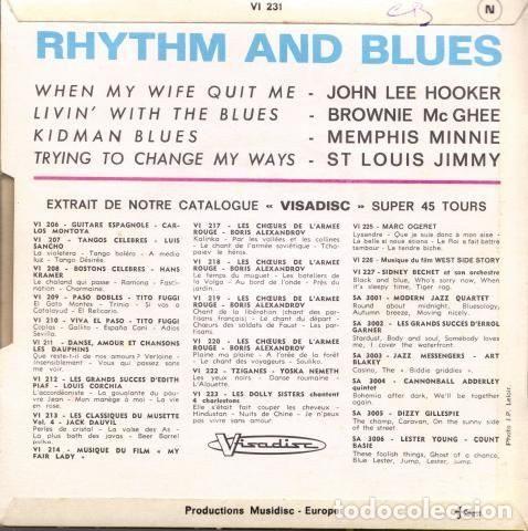 Discos de vinilo: Various &ndash; Rhythm And Blues (Vinyl, Visadisc VI 231) - Foto 2