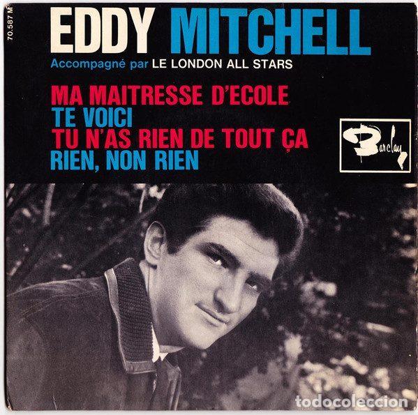Discos de vinilo: Eddy Mitchell Accompagn&eacute; Par Le London All Stars &ndash; Ma Maitresse D'&eacute;cole (Vinyl, Barclay 70.587)