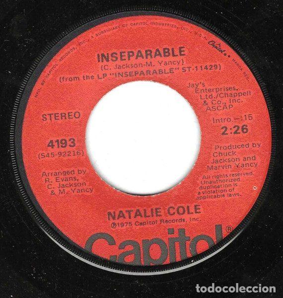 Discos de vinilo: Natalie Cole &ndash; Inseparable (Vinyl, Capitol Records 4193)