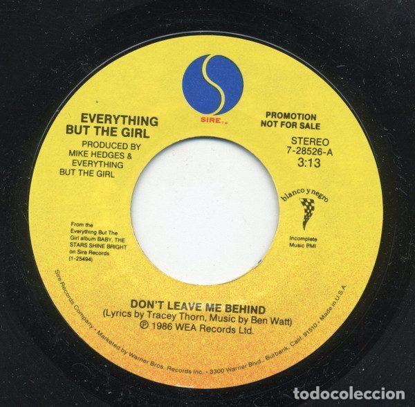 Discos de vinil: Everything But The Girl &ndash; Don't Leave Me Behind (Vinyl, Sire 7-28526)