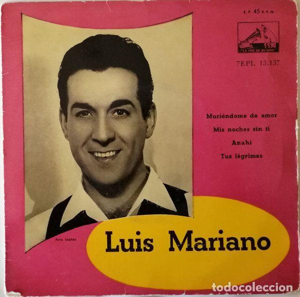 Disques de vinyle: Luis Mariano &ndash; Muri&eacute;ndome De Amor (Vinyl, La Voz De Su Amo 7EPL 13.137)