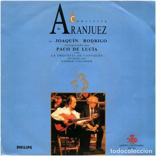 Discos de vinilo: Paco De Luc&iacute;a Con Orquesta De Cadaqu&eacute;s Dirigida Por Edmon Colomer &ndash; Concierto De Aranjuez De...