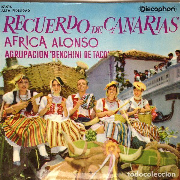 Discos de vinilo: Africa Alonso &ndash; Recuerdo De Canarias (Vinyl, Discophon 27.015)