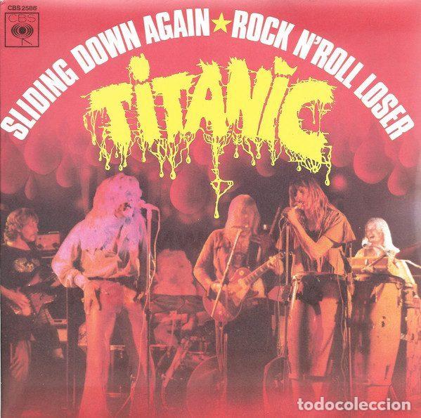 Disques de vinyle: Titanic &ndash; Sliding Down Again / Rock 'N' Roll Loser (Vinyl, CBS CBS 2586)