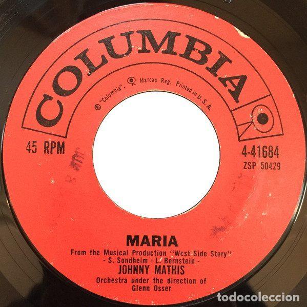 Discos de vinilo: Johnny Mathis &ndash; Maria / Hey Love (Vinyl, Columbia 4-41684)