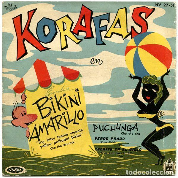 Discos de vinilo: Korafas &ndash; Bikini Amarillo (Vinyl, Disques Vogue HV 27-51)