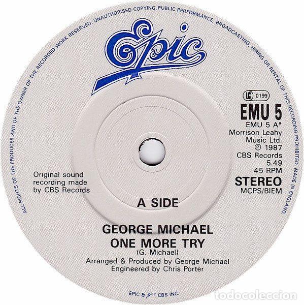 Discos de vinilo: George Michael &ndash; One More Try (Vinyl, Epic EMU 5) - Foto 5