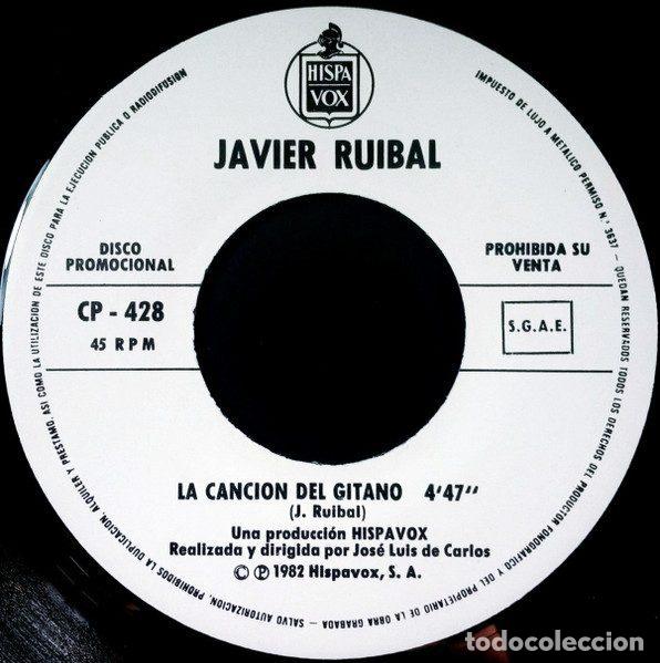 Discos de vinilo: Javier Ruibal &ndash; La Canci&oacute;n Del Gitano (Vinyl, Hispavox CP - 428) - Foto 4