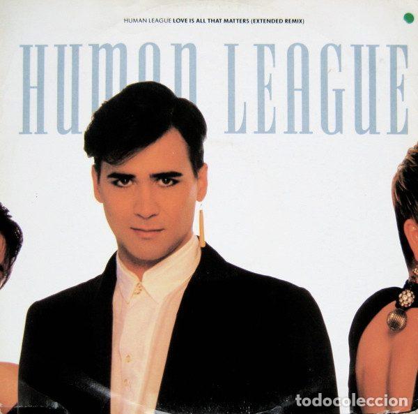 Vinyl records: Human League &ndash; Love Is All That Matters (Extended Remix) (Vinyl, Virgin VST 1025)