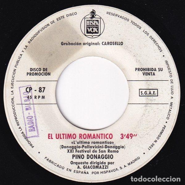 Vinyl records: Pino Donaggio / Canned Heat &ndash; El Ultimo Romantico / Wooly Bully (Vinyl, Hispavox CP - 87)