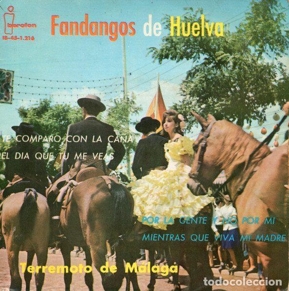 Disques de vinyle: Terremoto de M&aacute;laga &ndash; Fandangos De Huelva (Vinyl, Iberofon IB-45-1.216)