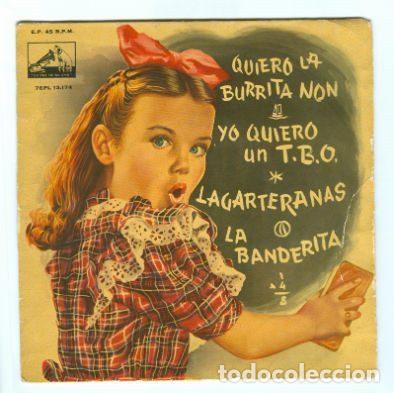 Discos de vinilo: Coro De Ni&ntilde;as Y Orquesta &ndash; Quiero La Burrita Non (Vinyl, La Voz De Su Amo 7EPL 13.174)
