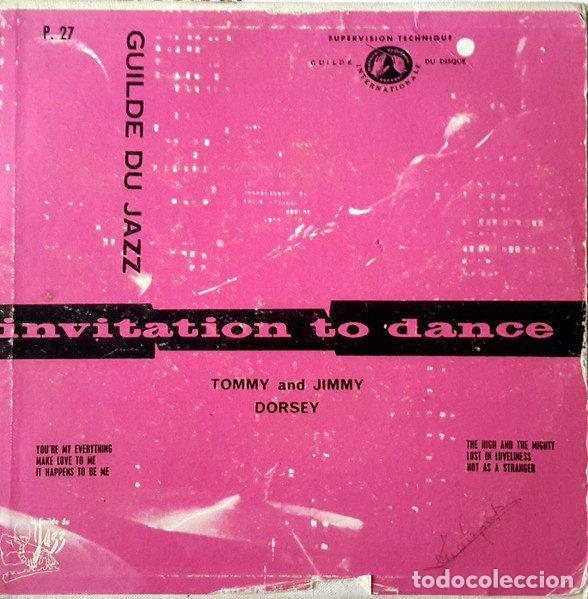 Disques de vinyle: Tommy And Jimmy Dorsey &ndash; Invitation To The Dance (Vinyl, Guilde Du Jazz P. 27)