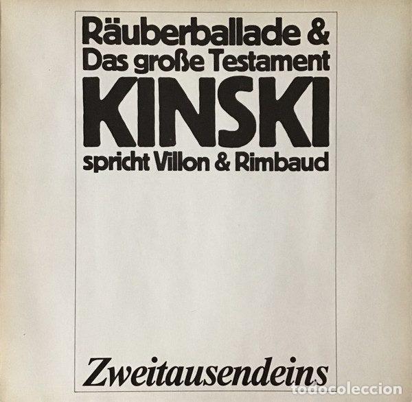 Discos de vinil: Klaus Kinski &ndash; Kinski Spricht Villon Und Rimbaud 3 R&auml;uberballaden & Das Gro&szlig;e Testament (Vinyl,...
