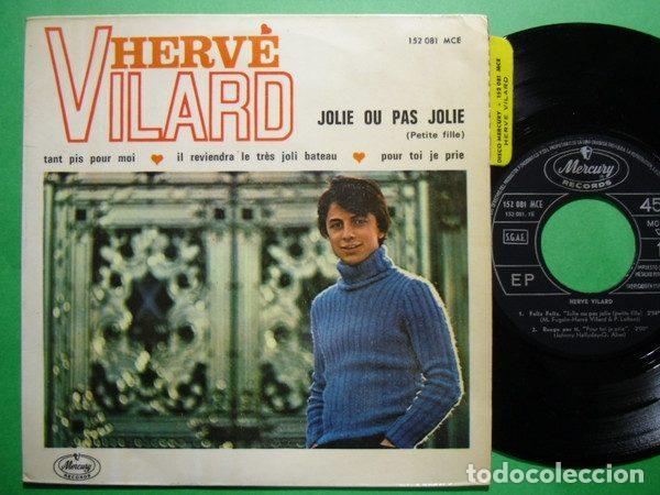 Discos de vinilo: Herv&eacute; Vilard &ndash; Jolie Ou Pas Jolie (Vinyl, Mercury 152.081 MCE)