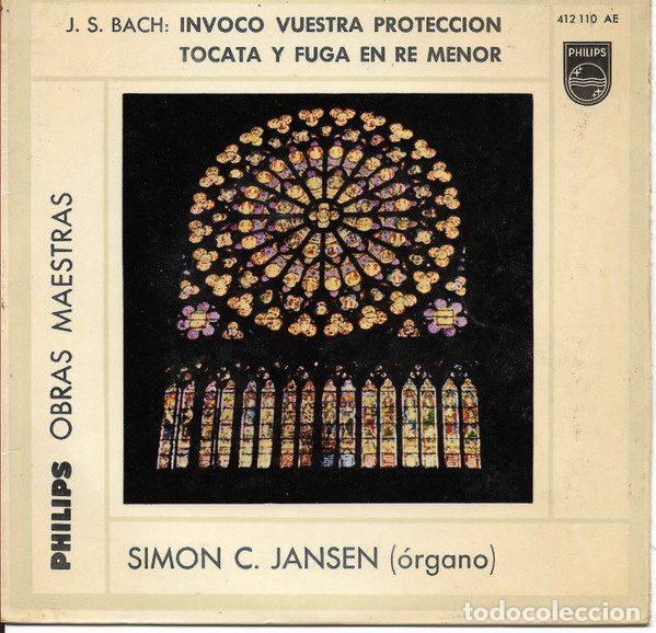 Vinyl records: J. S. Bach &ndash; Simon C. Jansen &ndash; Invoco Vuestra Protecci&oacute;n (Vinyl, Philips 412 110 AE)