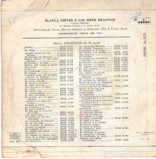 Discos de vinilo: Various &ndash; Blancanieves Y Los Siete Enanitos (Vinyl, Odeon DSOE 16.028) - Foto 2