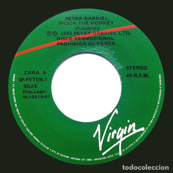 Discos de vinilo: Peter Gabriel &ndash; Shock The Monkey (Vinyl, Virgin SP. PETER 1) - Foto 3