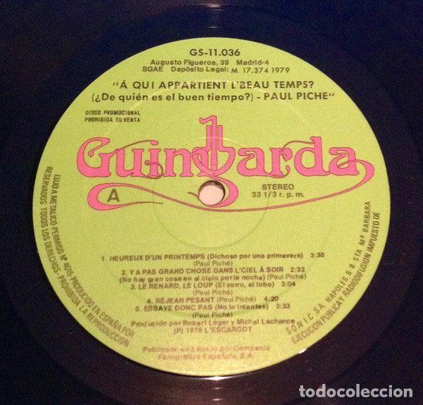 Vinyl records: Paul Pich&eacute; &ndash; &Agrave; Qui Appartient Le Beau Temps? (Vinyl, Guimbarda GS-11.036)