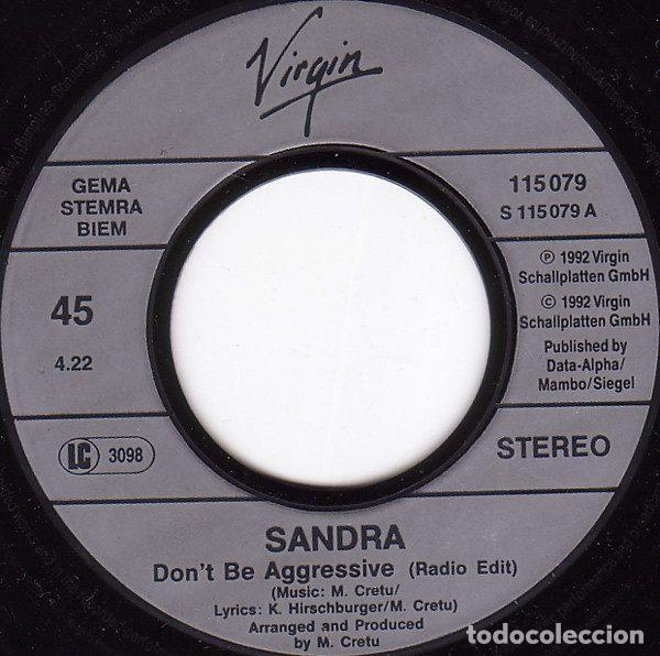 Discos de vinilo: Sandra &ndash; Dont Be Aggressive (Vinyl, Virgin 115 079) - Foto 3
