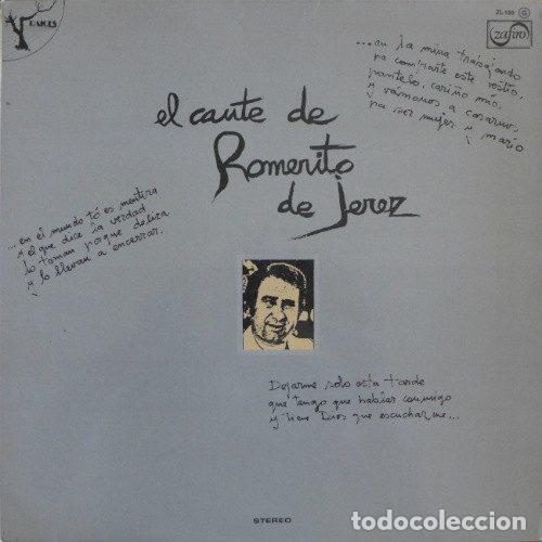 Vinyl records: Romerito de Jerez &ndash; El Cante De Romerito De Jerez (Vinyl, Zafiro ZL-180)