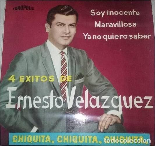 Discos de vinilo: Ernesto Vel&aacute;zquez &ndash; 4 Exitos De Ernesto Vel&aacute;zquez (Vinyl, Fonopolis F.B. 64-23)