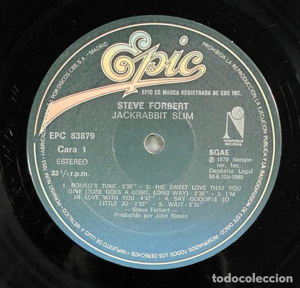 Discos de vinilo: Steve Forbert &ndash; Jackrabbit Slim (Vinyl, Epic EPC 83879) - Foto 3