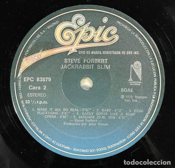 Discos de vinilo: Steve Forbert &ndash; Jackrabbit Slim (Vinyl, Epic EPC 83879) - Foto 4