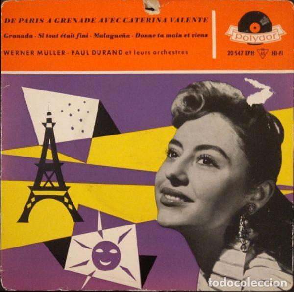 Discos de vinilo: Caterina Valente &ndash; De Paris A Grenade Avec Caterina Valente (Vinyl, Polydor 20 547 EPH)