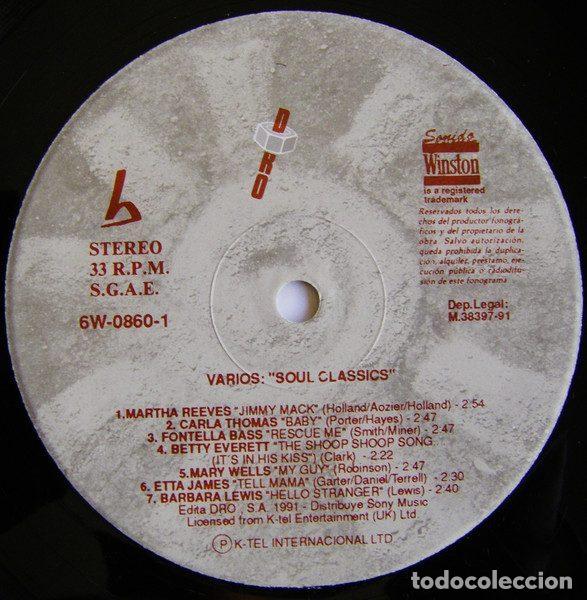 Discos de vinilo: Various &ndash; Soul Classics (Vinyl, DRO 6W08601 DE) - Foto 6