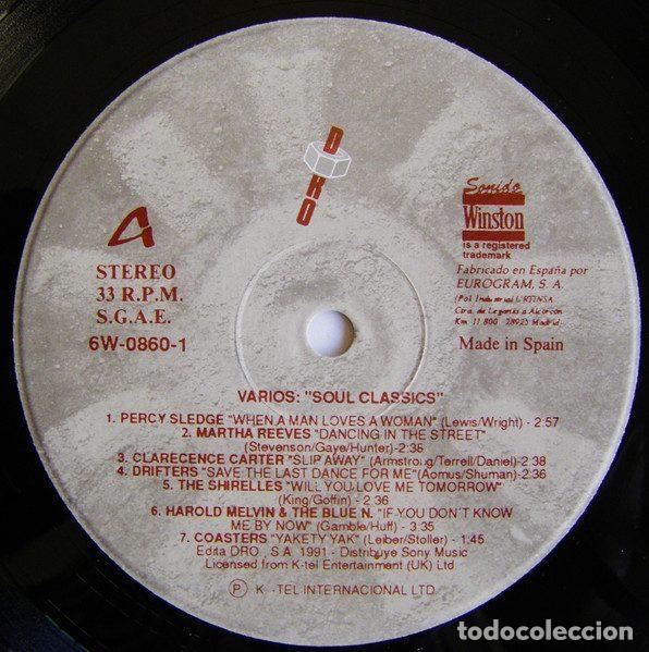 Discos de vinilo: Various &ndash; Soul Classics (Vinyl, DRO 6W08601 DE) - Foto 5