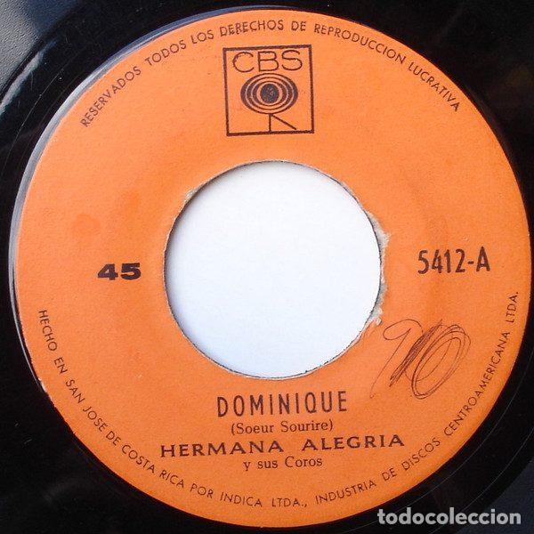 Disques de vinyle: Hermana Alegr&iacute;a Y Sus Coros &ndash; Dominique (Vinyl, CBS 5412)