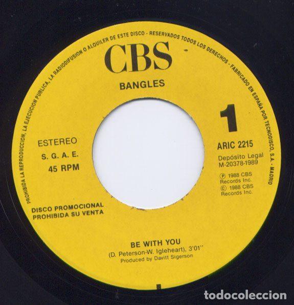 Discos de vinilo: Bangles &ndash; Be With You (Vinyl, CBS ARIC 2215) - Foto 3