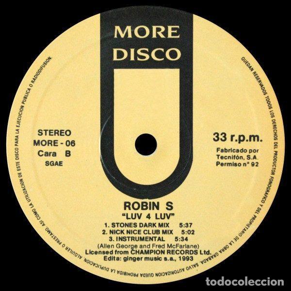 Discos de vinilo: Robin S &ndash; Luv 4 Luv (Vinyl, More Disco MORE 06) - Foto 4