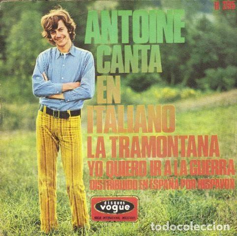 Disques de vinyle: Antoine &ndash; Canta En Italiano La Tramontana (Vinyl, Disques Vogue H 295)
