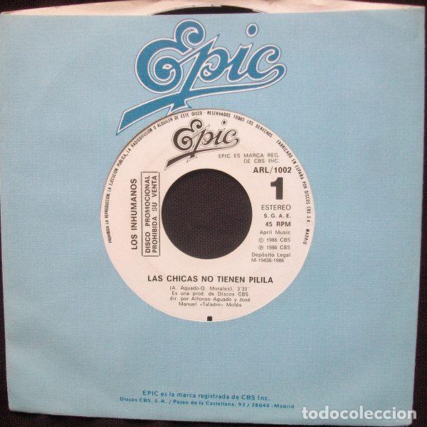 Disques de vinyle: Los Inhumanos &ndash; Las Chicas No Tienen Pilila (Vinyl, Epic ARL/1002)