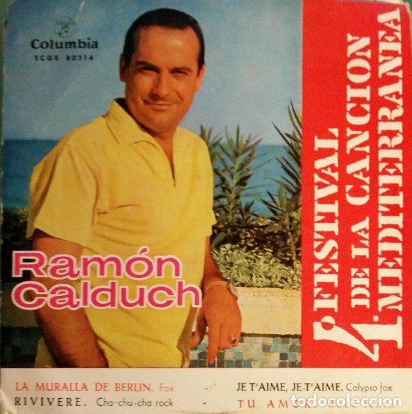Disques de vinyle: Ram&oacute;n Calduch &ndash; 4&ordm; Festival De La Canci&oacute;n Mediterr&aacute;nea (Vinyl, Columbia SCGE 80514)