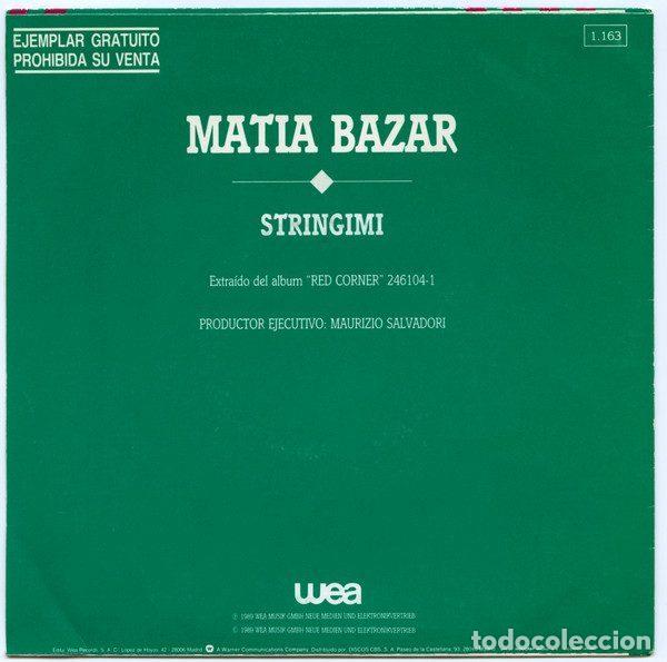 Discos de vinilo: Matia Bazar &ndash; Stringimi (Vinyl, WEA 1.163) - Foto 2