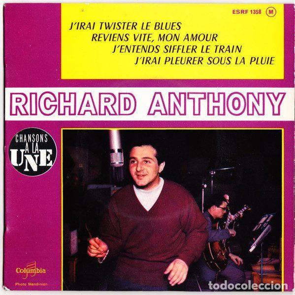 Dischi in vinile: Richard Anthony &ndash; J'irai Twister Le Blues (Vinyl, Columbia ESRF 1358)