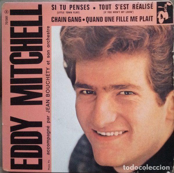 Discos de vinilo: Eddy Mitchell Accompagn&eacute; Par Jean Bouch&eacute;ty Et Son Orchestre &ndash; Si Tu Penses (Vinyl, Barclay 70 561)