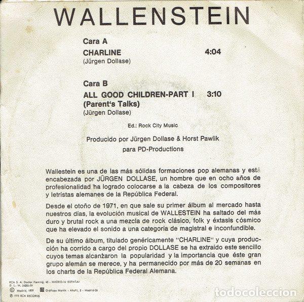 Discos de vinilo: Wallenstein &ndash; Charline (Vinyl, RCA PB-5605) - Foto 2