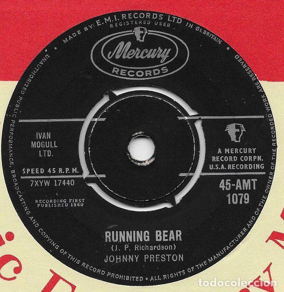 Disques de vinyle: Johnny Preston &ndash; Running Bear / My Heart Knows (Vinyl, Mercury 45-AMT 1079)