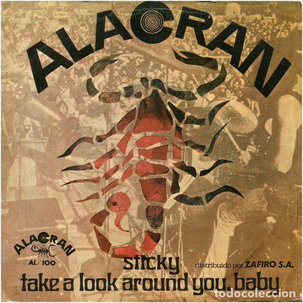 Dischi in vinile: Alacr&aacute;n &ndash; Sticky / Take A Look Around You, Baby (Vinyl, Alacran AL-100)