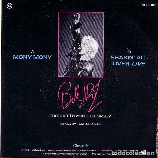 Discos de vinilo: Billy Idol &ndash; Mony Mony (Vinyl, Chrysalis CHS3161) - Foto 2
