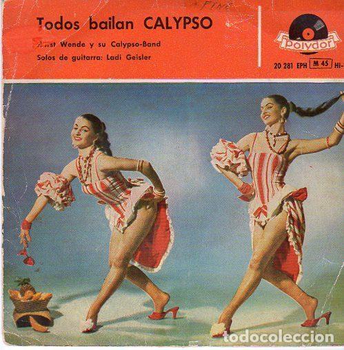 Disques de vinyle: Horst Wende Y Su Calypso-Band &ndash; Todos Bailan Calypso (Vinyl, Polydor 20 281 EPH)