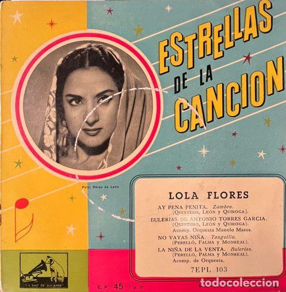 Disques de vinyle: Lola Flores &ndash; Estrellas De La Cancion (Vinyl, La Voz De Su Amo 7 EPL 103)